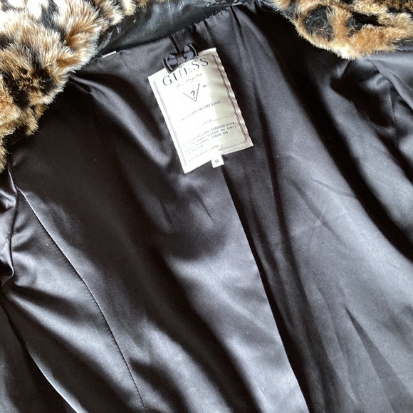 Guess Faux Fur Leopard Jacket - Picture 4 of 12